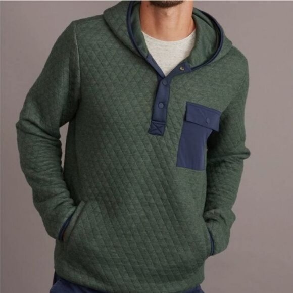 Marine Layer Other - Marine Layer Corbet Quilted snap hoodie green gables size small sweatshirt men